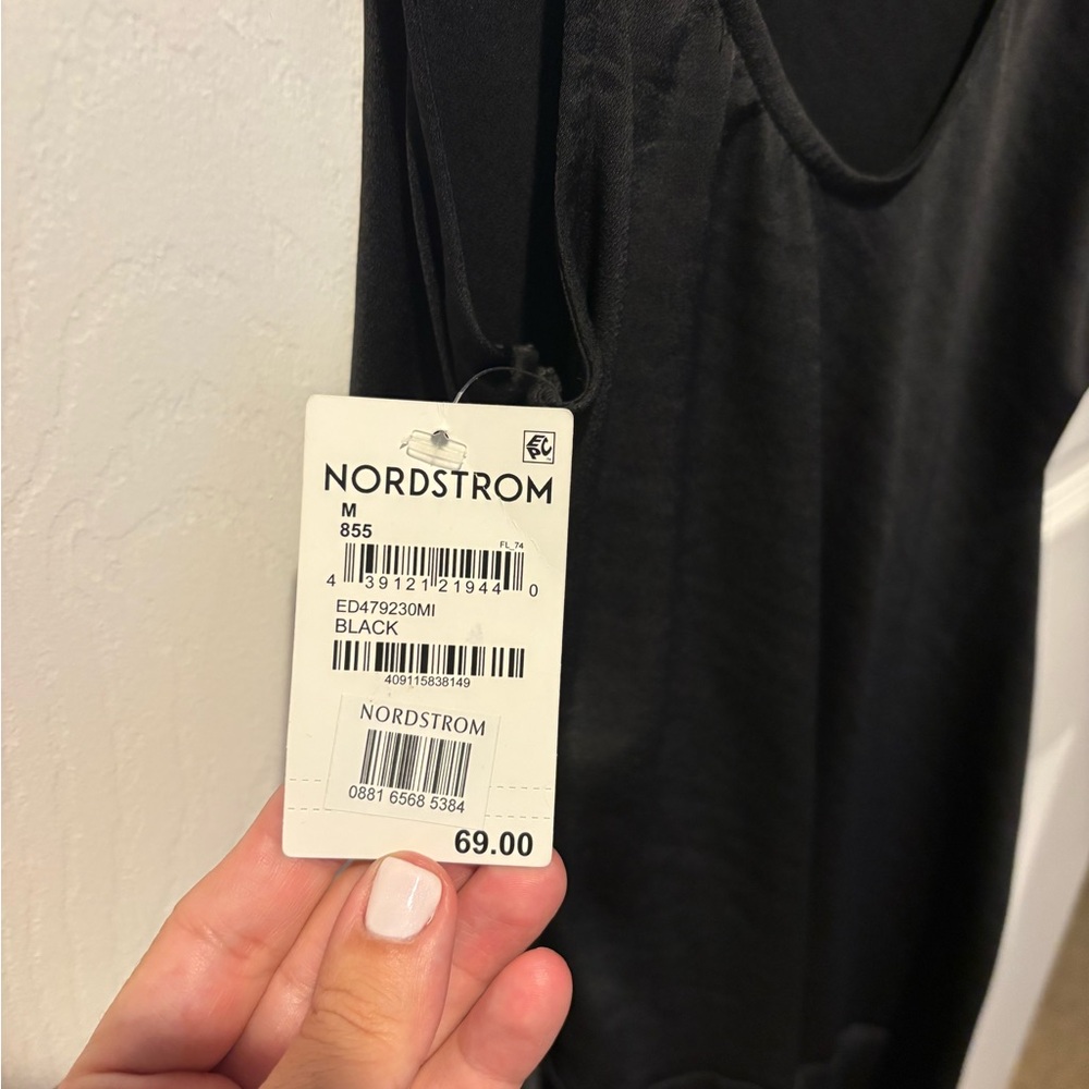 Nordstrom Open Edit Black Slip Dress